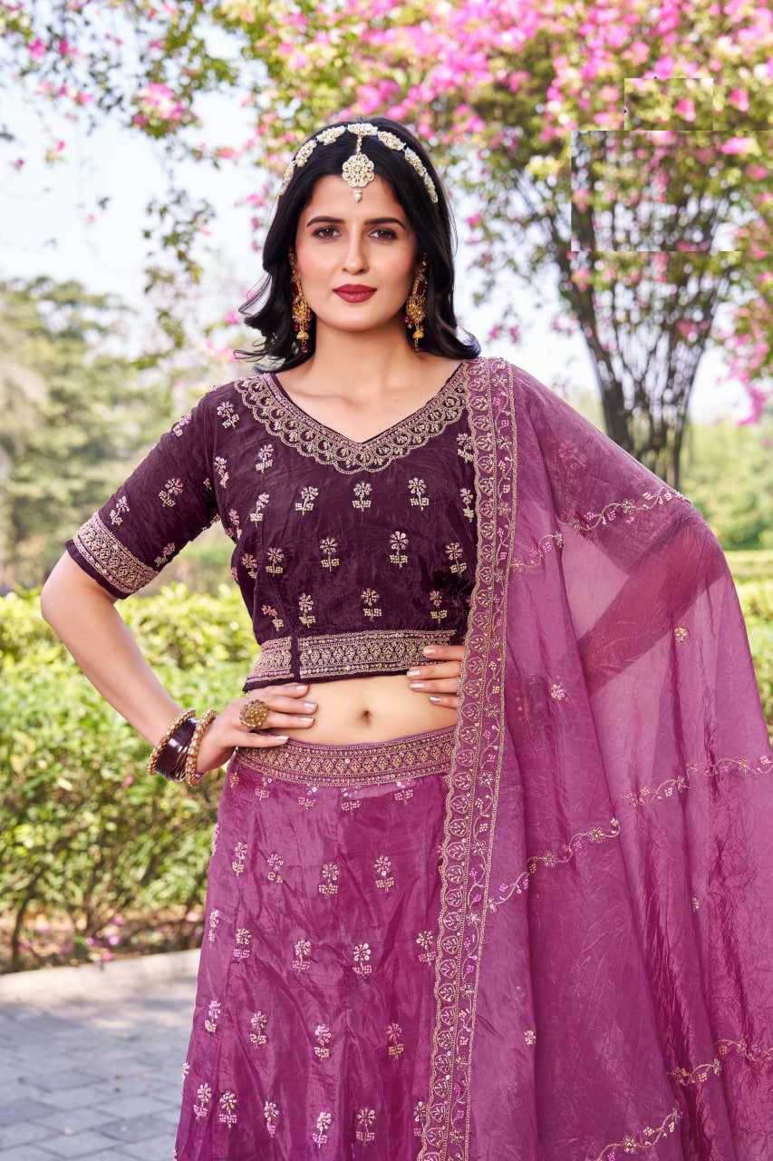Soft Gold Crush Rajwada Lehenga for Festive Elegance - MYLUXURY LANE ENTERPRISE